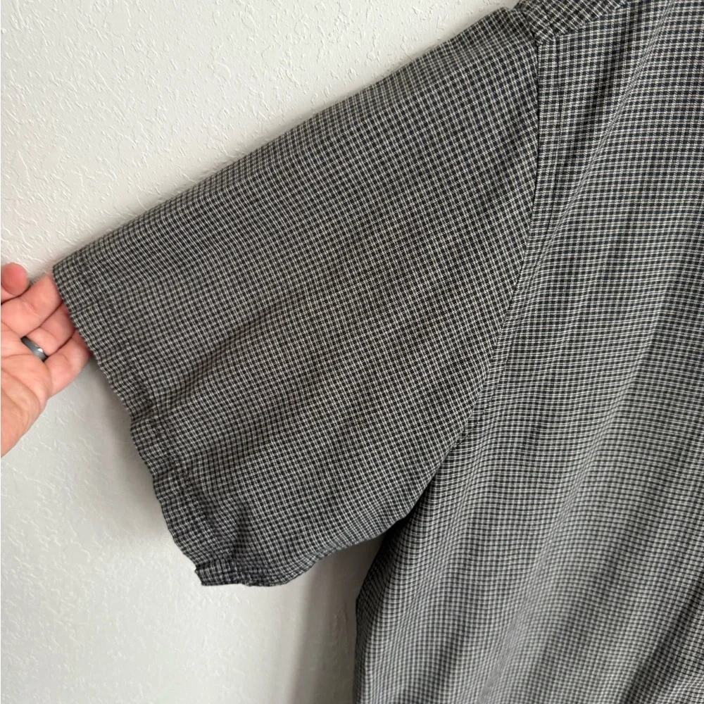 Men’s Brown Dickies Microplaid Short Sleeve Gorpcore, Workmen’s Button Up Shirt - Picture 4 of 6